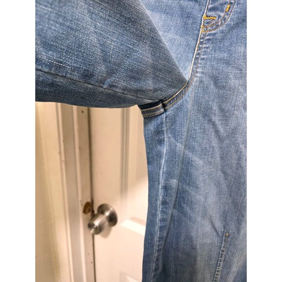 NWT Spanx Women's High-Waisted Wide-Leg Denim Jeans L/G Light Wash - Picture 4 of 9